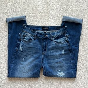 Judy Blue Jerri Boyfriend Distressed Jeans - Indigo